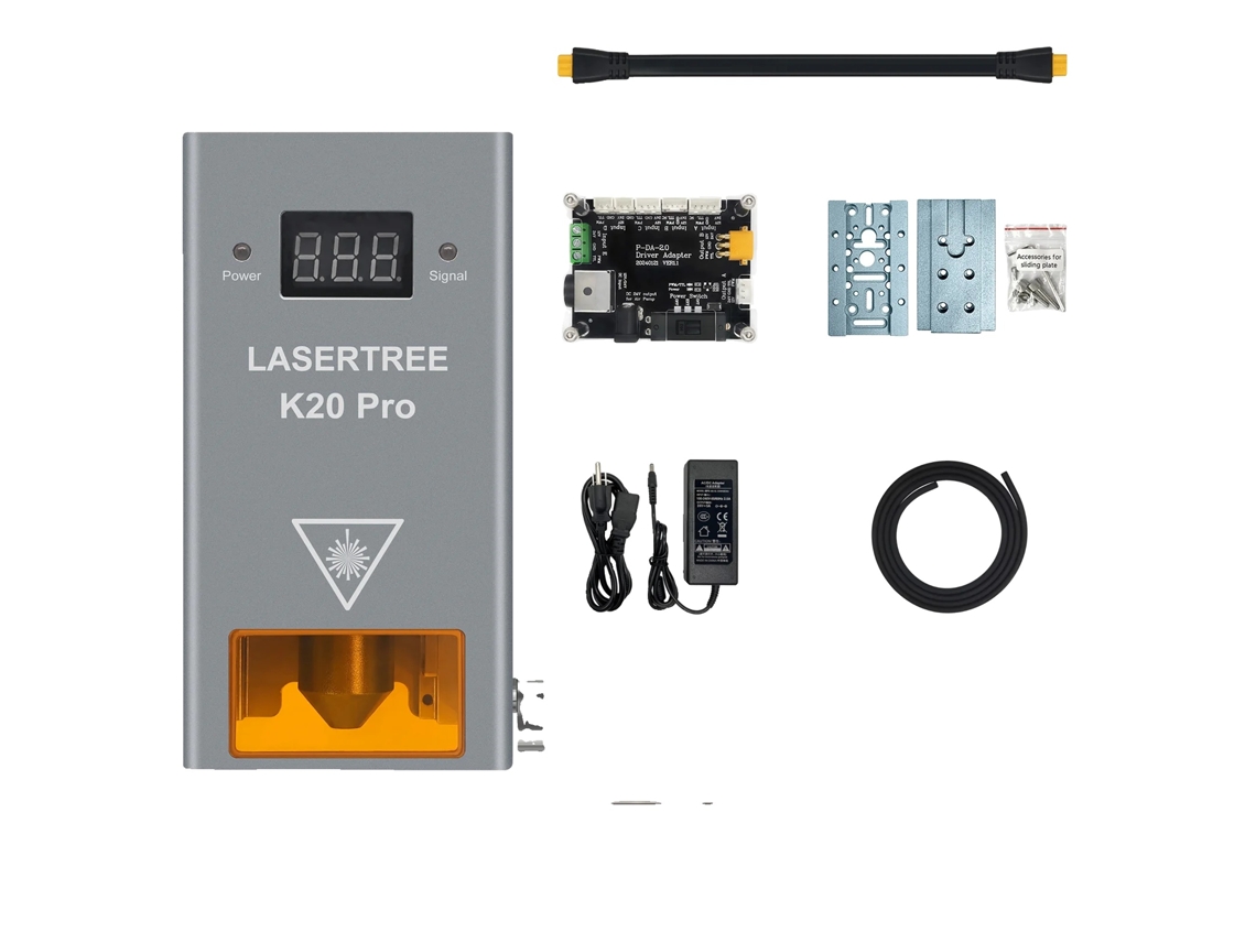 Módulo láser, potencia óptica ajustable, asistencia de aire integrada, K20 Pro 20 W, enchufe UE OEM