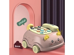 Teléfono Musical 3 En 1 (rosa) Para Bebés, Juguete Interactivo De Aprendizaje Para Niños Pequeños, Con Luces.