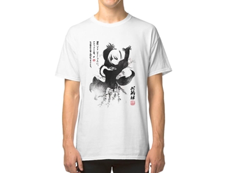 Camiseta ROCKINSTONE Nierautomata 2B Japan Ink Algodón para Hombre (S)