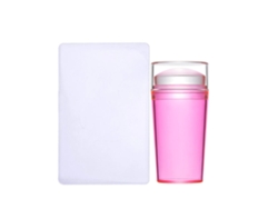 Set De Estampado De Uñas De Silicona Transparente Con Tapa Y Raspador. Herramienta De Manicura.