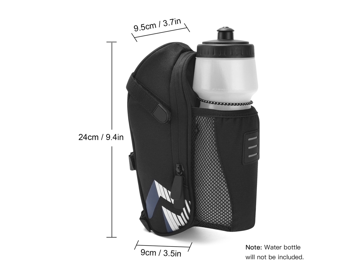 Bolsa Impermeable Para Sillín De Bicicleta Con Bolsillo Reflectante Para Botella De Agua, Gran Capacidad, Para Bicicletas De Montaña/carretera.
