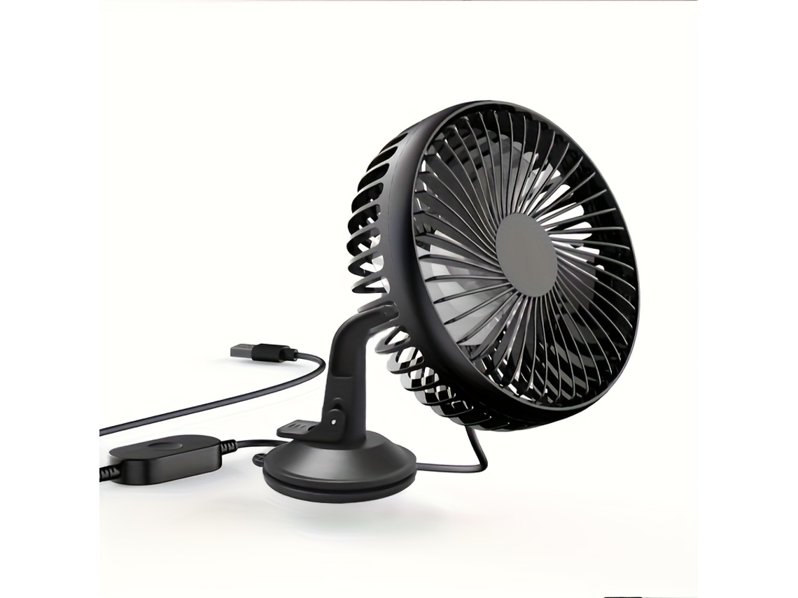 Mini Ventilador Para Coche Con Ventosa Y Tres Velocidades Ajustables. Ideal Para El Salpicadero, El Parabrisas Y Otros Lugares Del Coche.