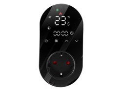 Termostato Enchufable Wifi Con App, Control Por Voz, Display Táctil Led, Programable Y Temporizador 16a Negro