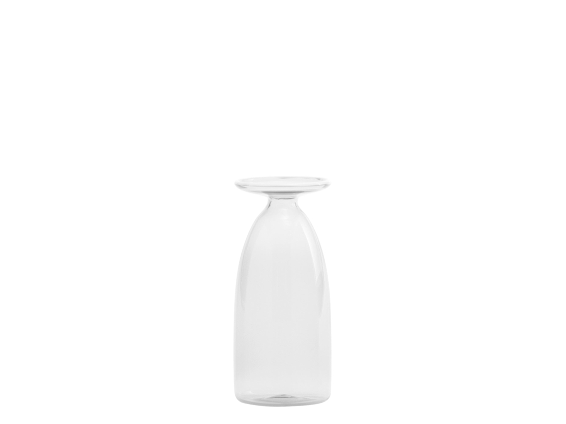 Tarro De Cristal De Borosilicato Un Fiore De 22 Cl, Hecho A Mano Con Elegante Diseño, Boca De Campana Y Refinada Decoración Para El Hogar.