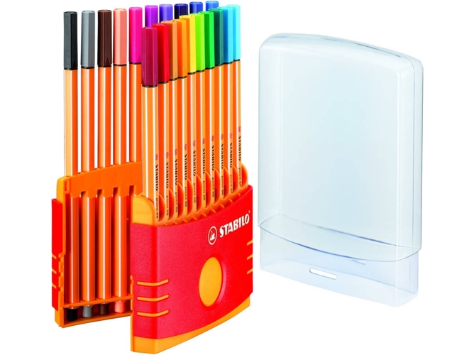 Pack de 20 Bolígrafos Fineliner STABILO Point 88 Multicolor
