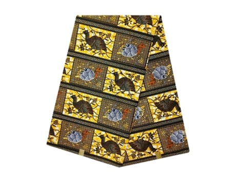 Tela De Algodón Con Estampados De Cera Africanos Reales De Ankara (Q - 6 Yardas)