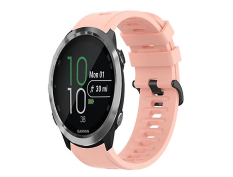 Correa para Garmin Forerunner 645 Music 20mm Color sólido rosa correa de reloj de silicona suave VENISYMLIS