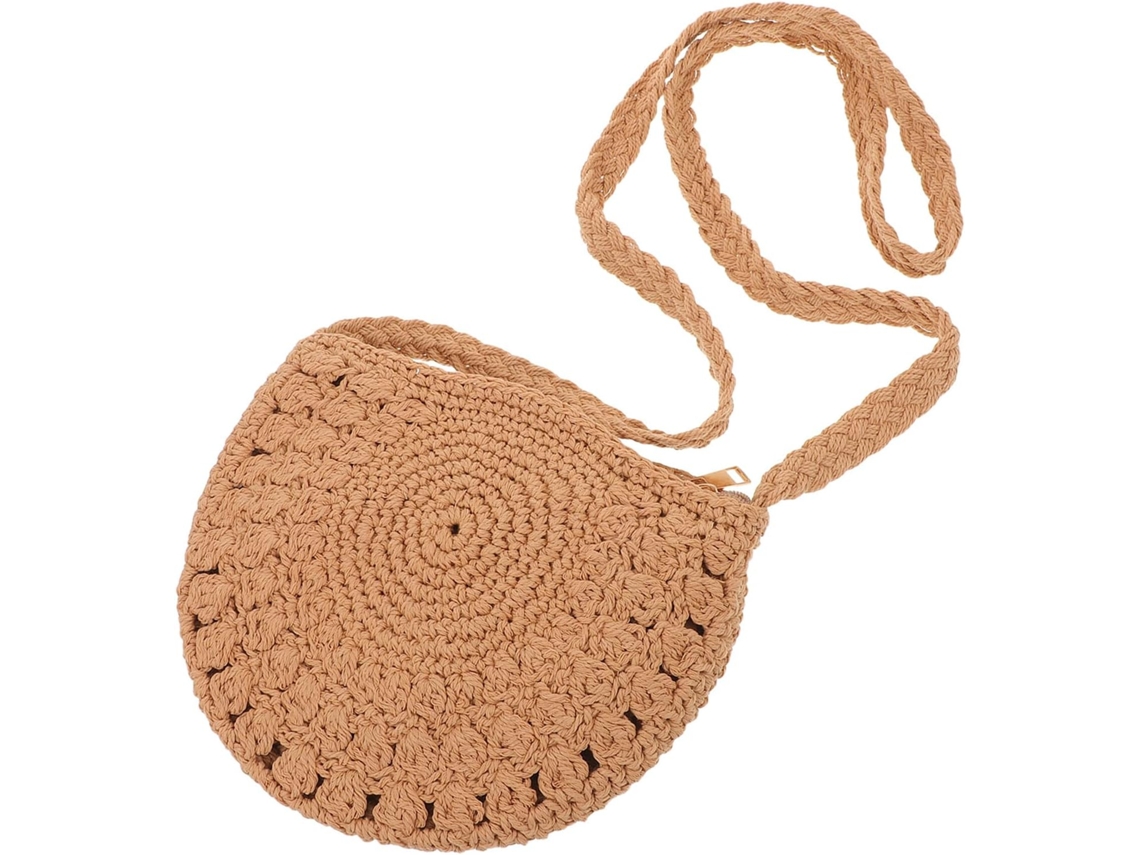Bolso De Hombro De Algodón Tejido A Mano Para Mujer, Estilo Bohemio, Ajustable, Ligero Y Espacioso.