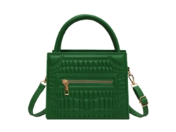 Bolso De Hombro Informal De Gran Capacidad, Color Liso, De Piel Sintética Suave, Para Uso Diario, Verde, 7.9 X 6.7 X 3.9 Pulgadas.