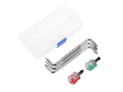 Juego de mini tornillos magnéticos con estuche para herramientas manuales en espacios reducidos