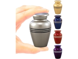 Urna funeraria miniatura para mascotas con bolsa de terciopelo, ergonómica, para uso diario STELASPLEN (en lata)