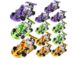 Juego de 12 coches coloridos de fricción para niños, juguetes de arrastre para niños y niñas. CHABERLU