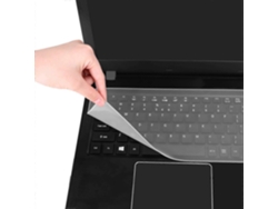 Funda universal para teclado de portátil de 15,6" con teclado numérico, silicona impermeable, transparente. Ly Ebike (37 x 13,5 cm)