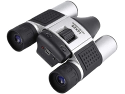 Binoculares 10x25 con cámara digital, gran aumento, ligeros y compactos, para deportes al aire libre, grabación de video DVR, Yizhood (plateados)