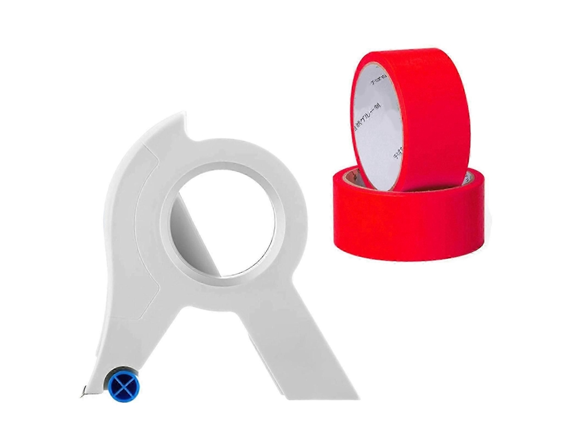 Juego de cinta adhesiva y dispensador de 1,37 pulgadas x 22 metros para decoración con cinta aplicadora para GOKOCO