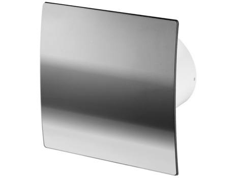 Ventilación de techo de pared ESCUDO con panel frontal Inox de ventilador extractor con cordón de tracción de 100 mm AWENTA