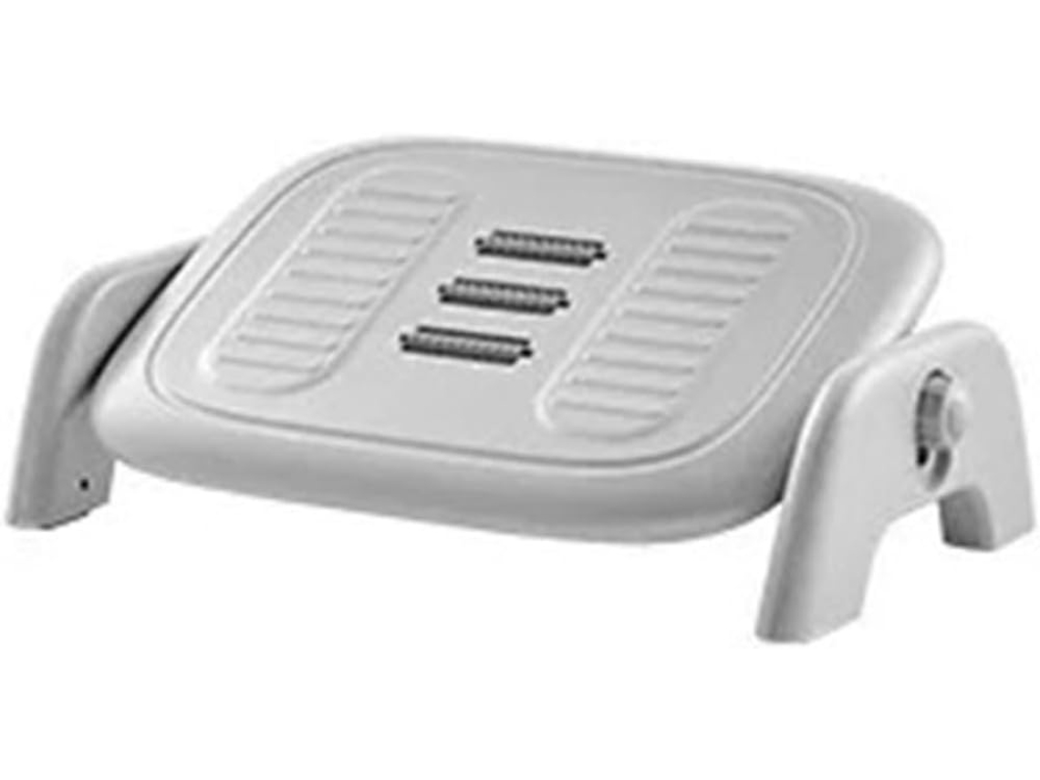 Reposapiés Oficina, Regulable Altura Rodillos Masaje, Ergonómico, Multicolor Gris Claro
