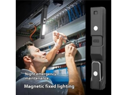 Luz De Trabajo Magnética Bikight Negra, Recargable, Led, Bolígrafo De Inspección, Luz De Inspección De Fuerte Magnetismo, Luz De Trabajo Led