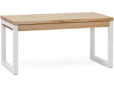 Mesa de Centro BOX FURNITURE 52 Icub Blanco (Madera, Metal - 50x120x52 cm)