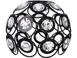 Pantalla Redonda De Cristal Negro De 18 Cm Para Lámpara Colgante Decorativa Para Iluminación Del Hogar.