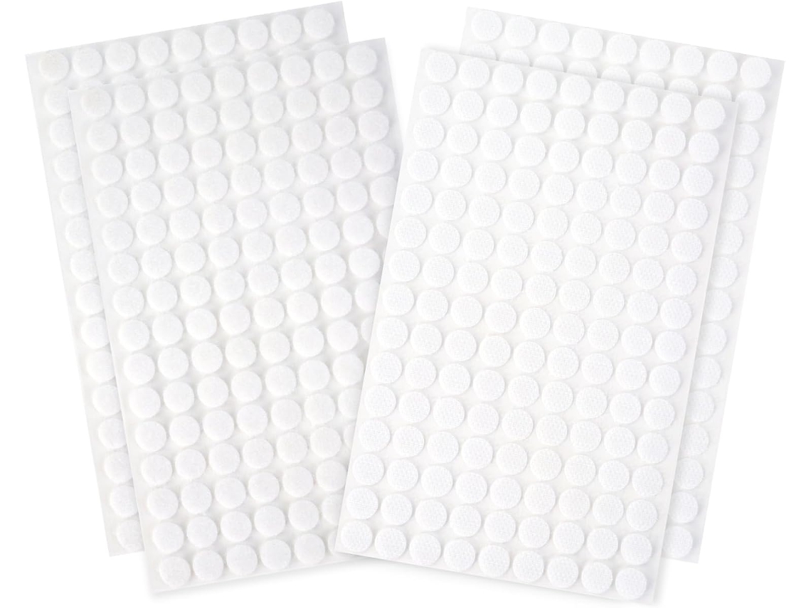 540 Clips Velcro 10mm Autoadhesivos Blanco, Para Diversas Superficies