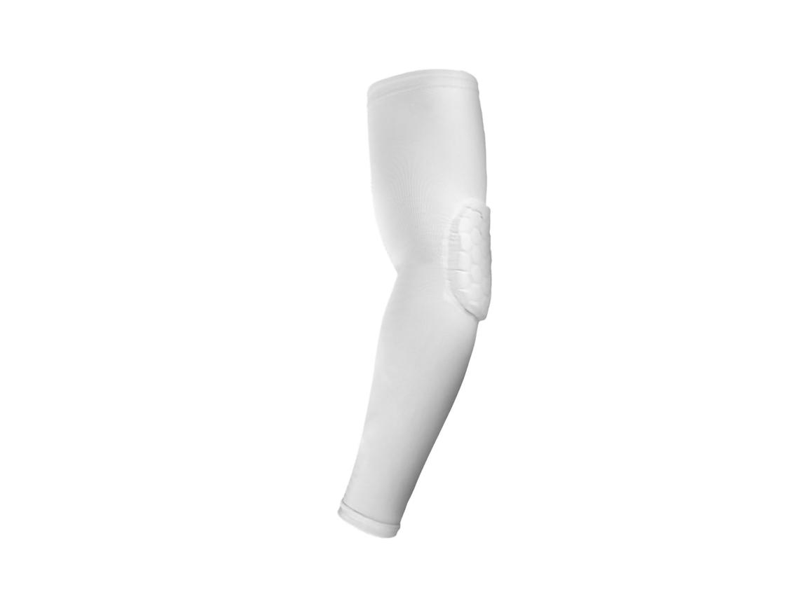 Manga Protectora Solar De Brazo Refrigerante Con Relleno Para Verano Ciclismo Running Blanco Xl