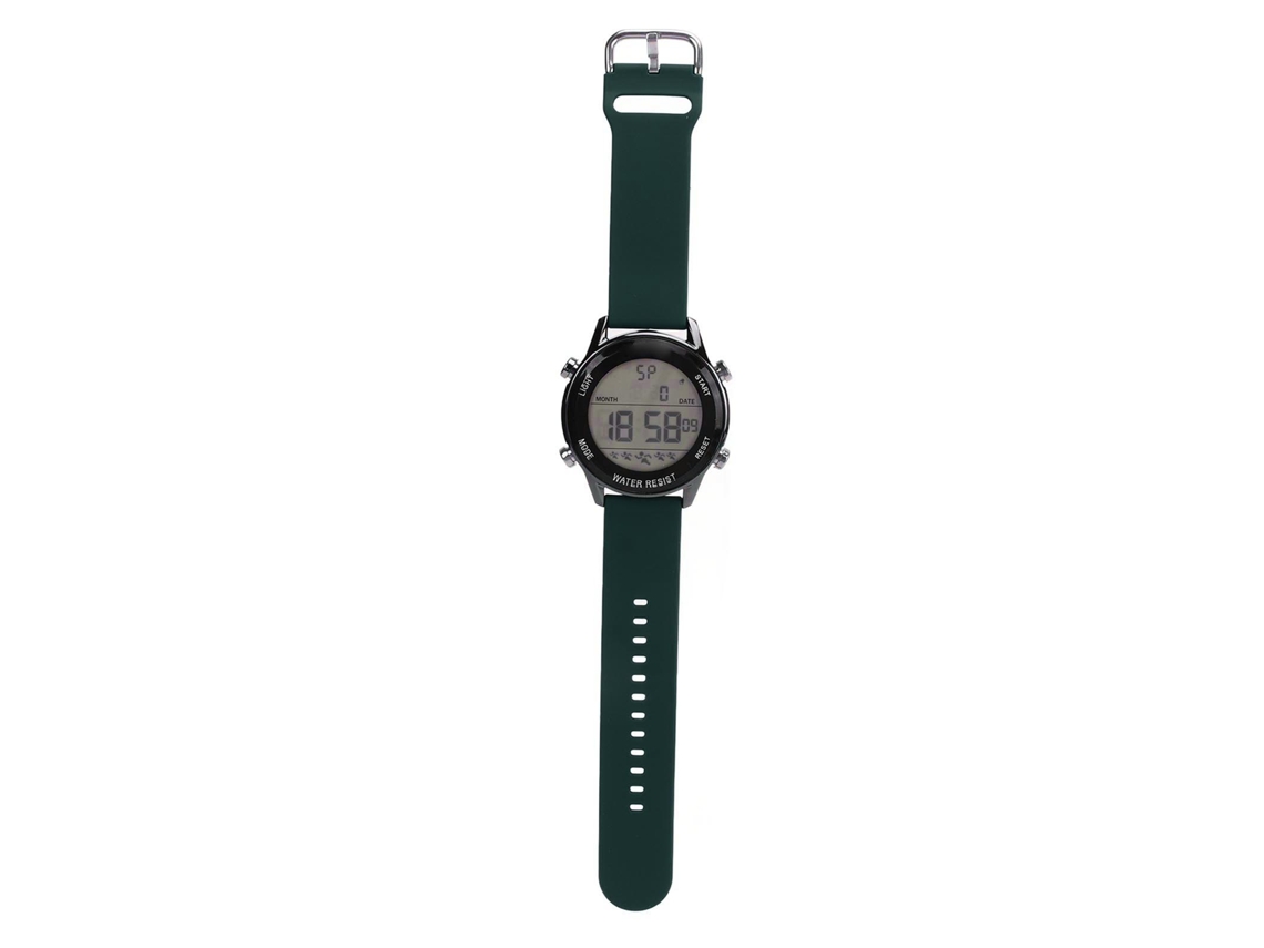 Reloj Cronógrafo Digital Luminoso, Resistente Al Agua (wr50m), Para Deportes Al Aire Libre, Para Hombre, Negro-verde.