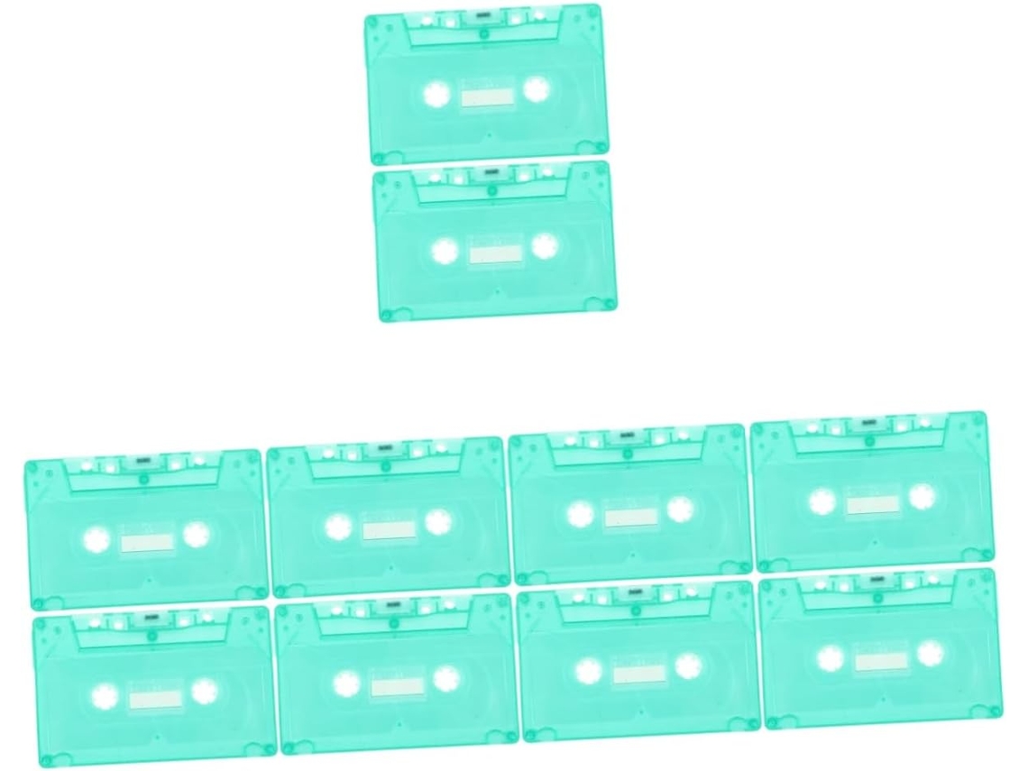 10 Casetes De Audio Decorativos Transparentes Para Montaje En Pared.
