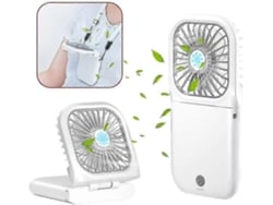 Ventilador Portátil Recarregável De Mão Aprimorado, Pequeno Ventilador Pessoal Com 3 Velocidades Para Uso No Pescoço.