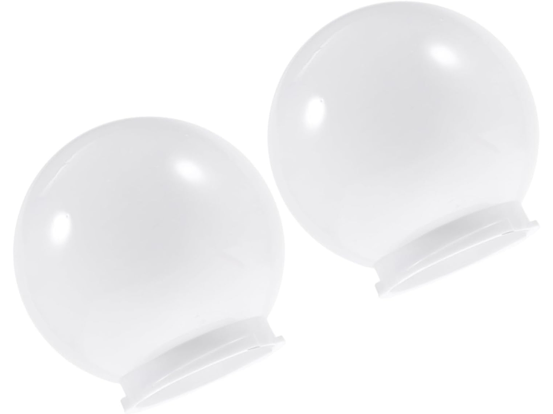 2 Piezas De Decoración De Pared Esférica De Acrílico Blanco Para Exteriores, Ligera Y Protectora.