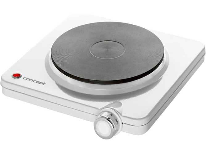 Concept Ve3015 Hornillo de una placa 1500 w blanco esmaltado cocina