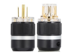 Enchufe De Alimentación De Ca Monosaudio De Cobre Puro Chapado En Oro Para Cables De Alimentación De Audio