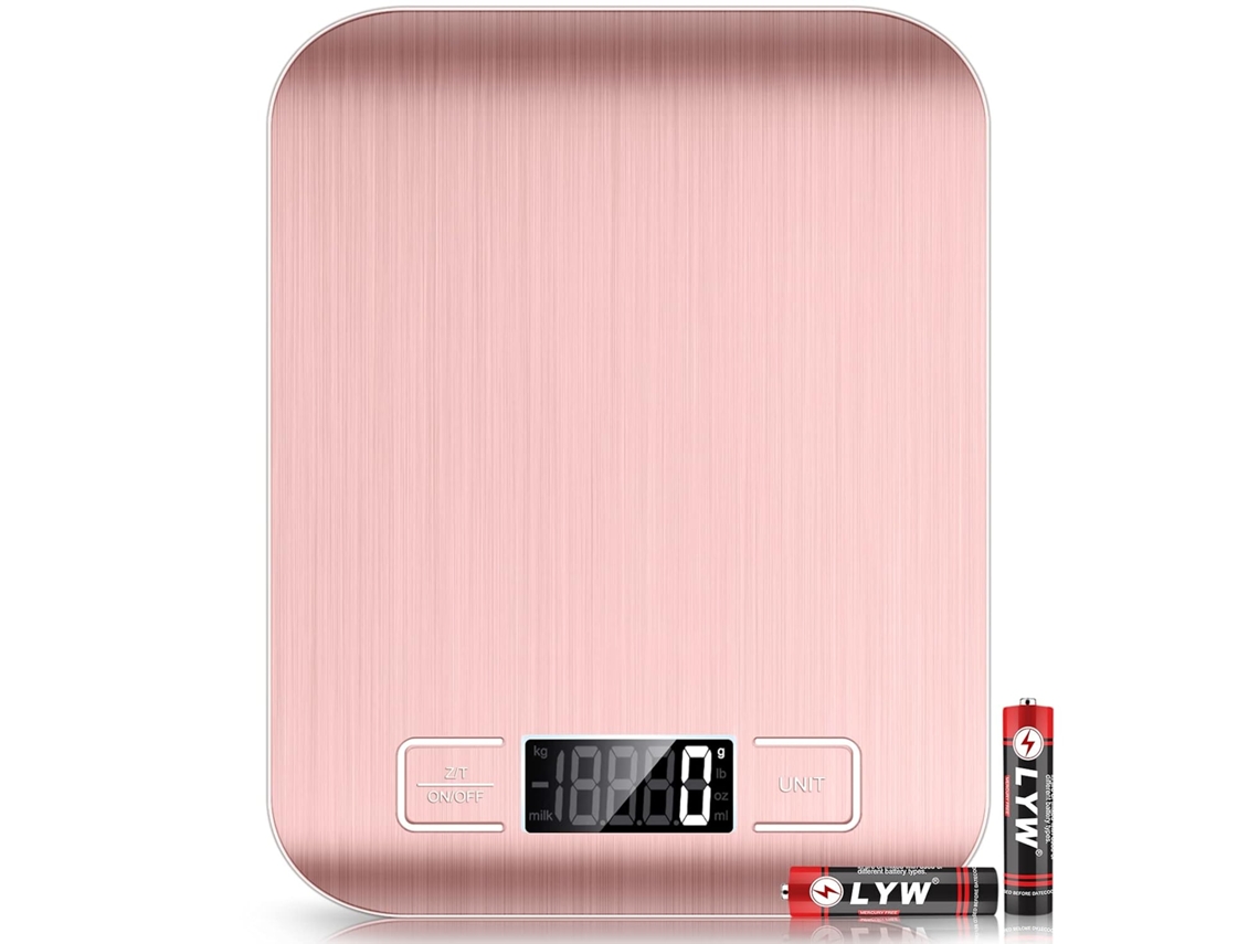 Balança Digital de Cozinha para Assar e Cozinhar 10Kg Rosa GERTIZ
