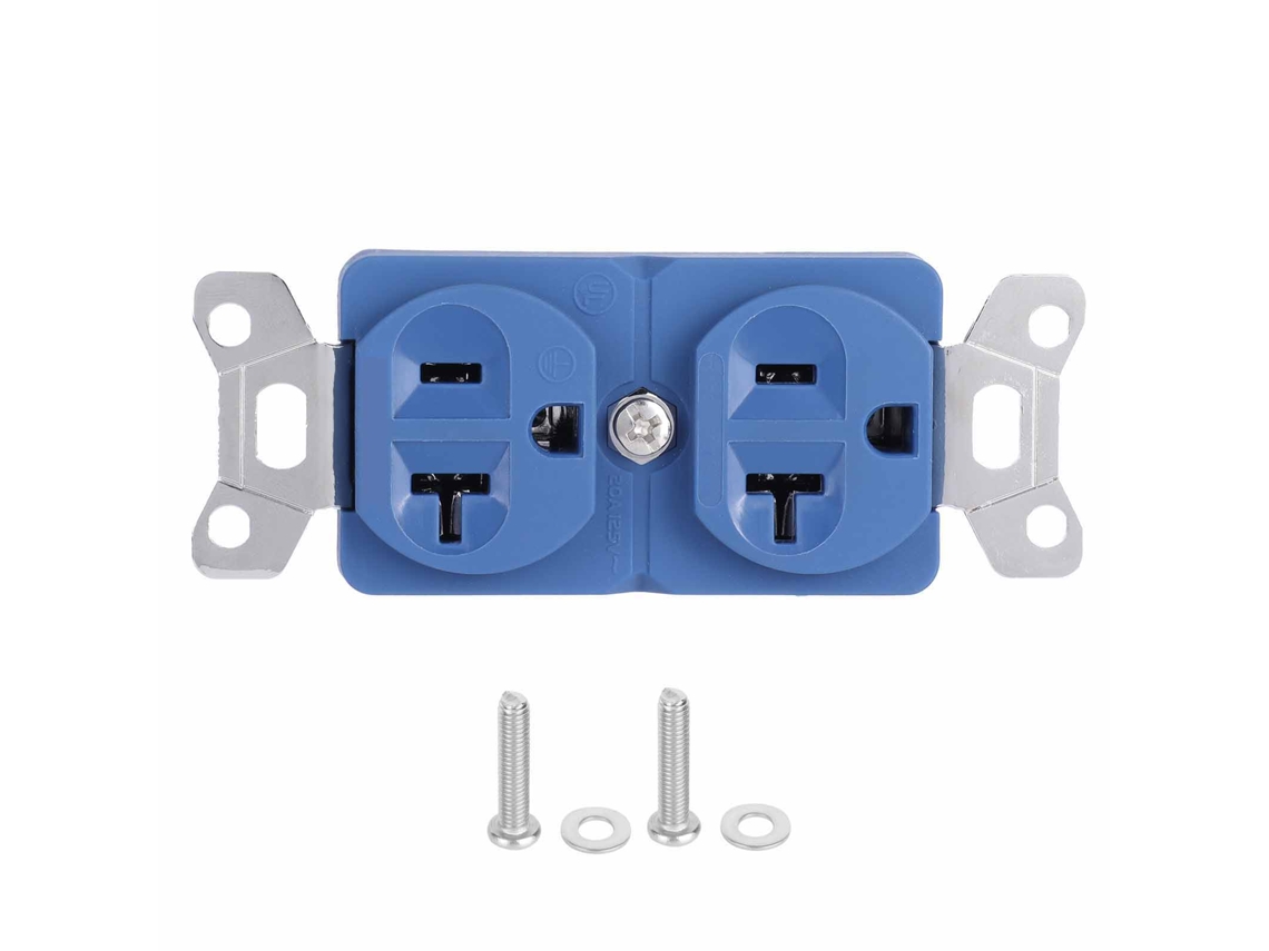 Tomacorriente Dúplex De Ca De Cobre Puro Con Baño De Rodio Para Receptáculo De Audio Mono De 20 A.