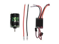 Kit Motor Esc De Escova Rc 540 Com Esc 320a Resistente À Água Bec 5v 2a Para Carro Crawler Rc 1/10 Alta Torque 20t