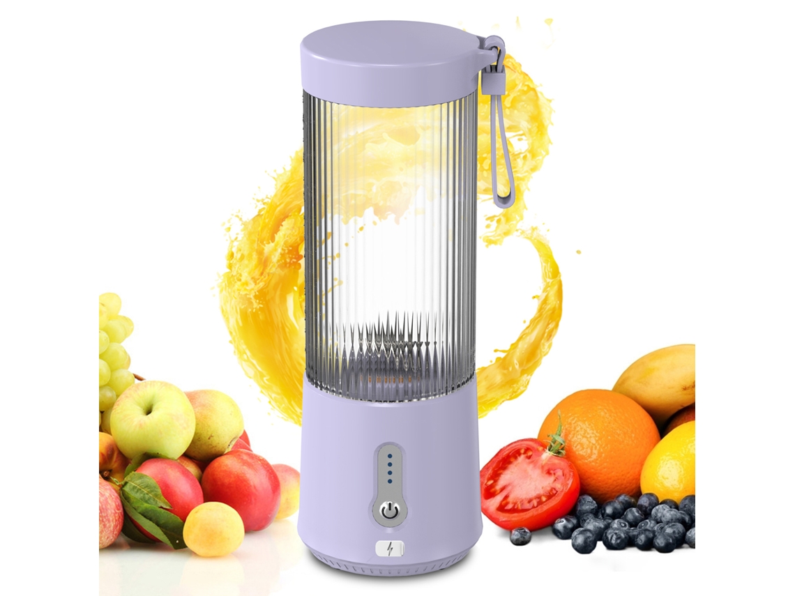 Exprimidor Eléctrico Pequeño Portátil De 450 Ml Recargable Para Frutas Verduras Batidos Batidos (púrpura) Cuich