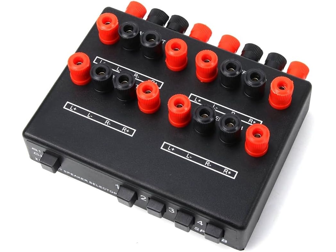 Mini Caja De Conmutación Para Selector Estéreo De 2 A 4 Salidas