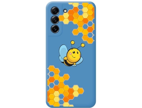 Carcasa Samsung Galaxy S21 FE 5G TUMUNDOSMARTPHONE Silicona Líquida Dibujos Abeja Azul