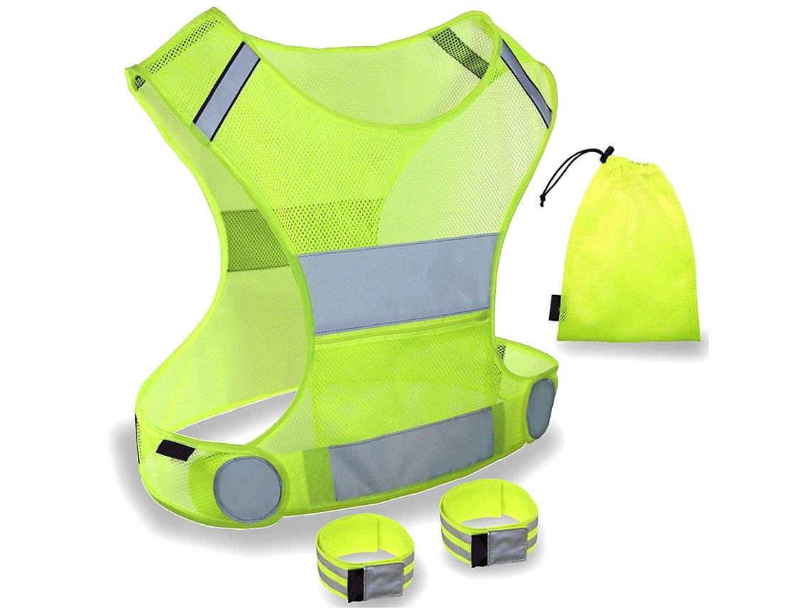 Jinwei-2026chaleco Reflectivo Con Brazaletes De Seguridad Ultra Ligero Malla Para Correr Ciclismo Paseo Con Perro Motociclismo Trotar
