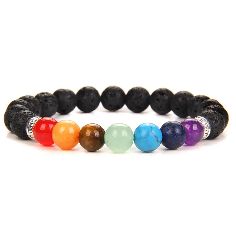 Pulsera budista tibetana de loto, pulsera amuleto de chakras de yoga MDUG