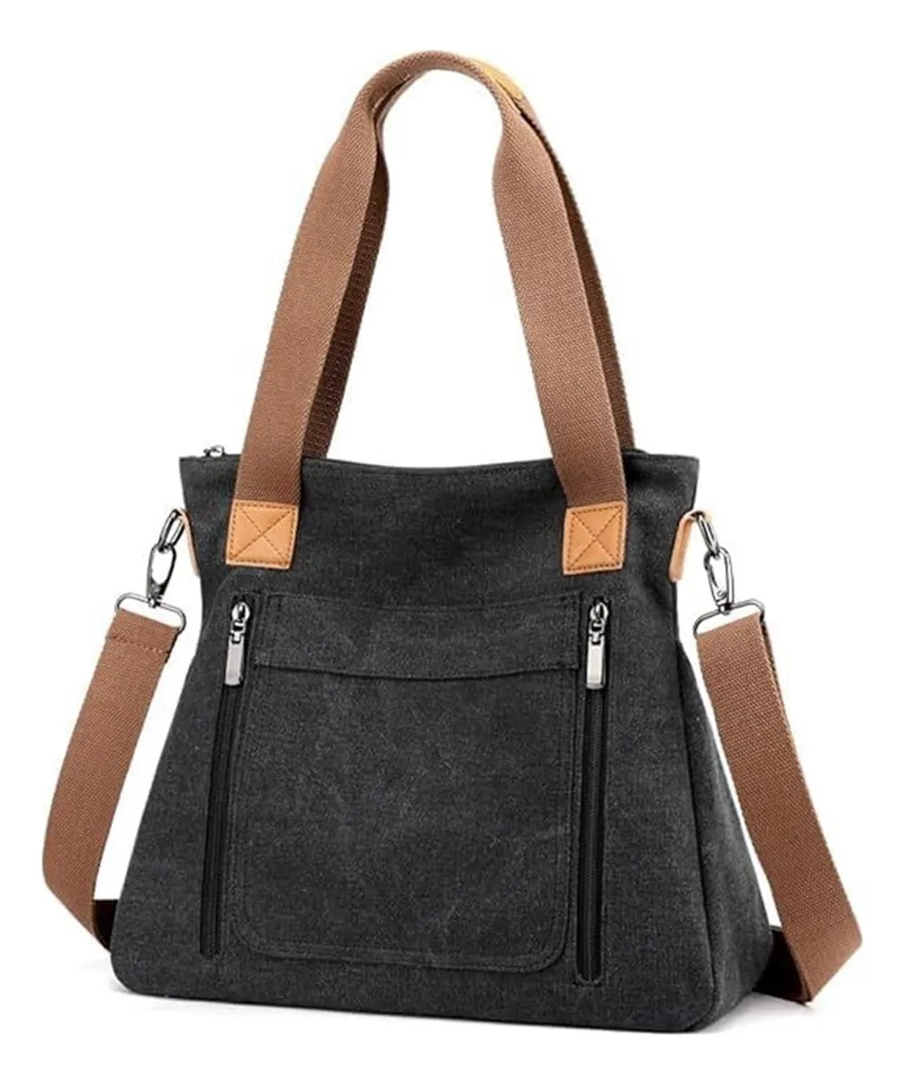 Bolso de lona para mujer, bolso de hombro, bolso Totevayotoy