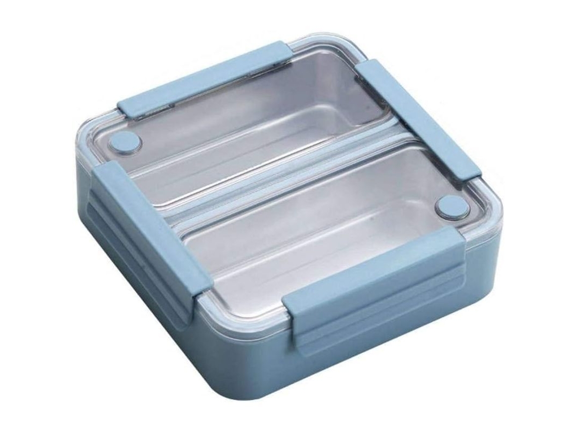 2026da-bandeja De Almuerzo Acero Inoxidable Anti-fugas Para Adultos Niños Microndas Lavavajillas Azul