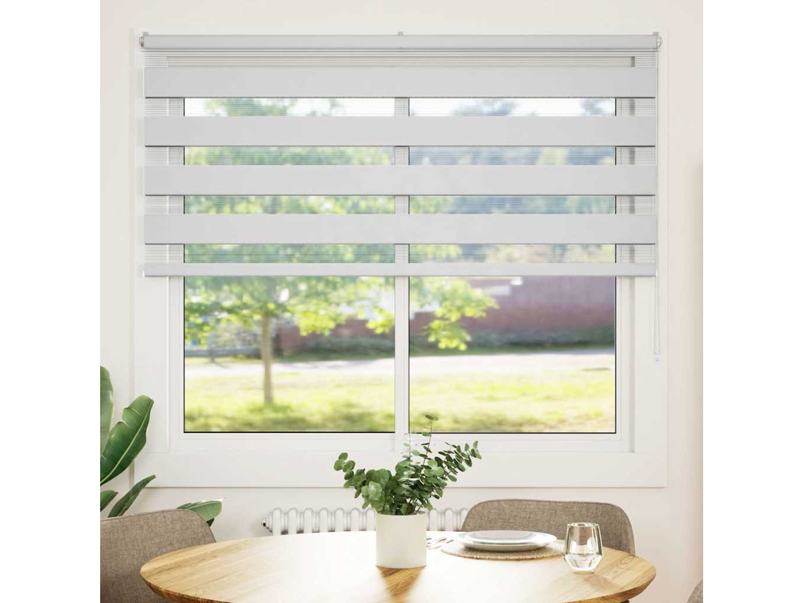Maison Exclusive - Estor Cebra Blanco 165x150 Cm Tejido Ancho 160,9 Cm Poliéster