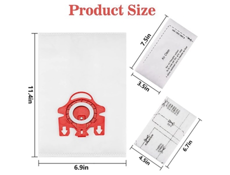 Reemplaza 10123220, paquete de 10 bolsas tipo FJM y 4 microfiltros para piezas de aspiradora Miele
