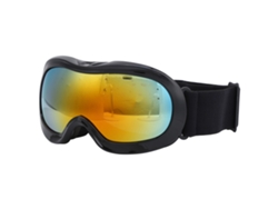 Gafas De Esquí Y Snowboard Para Niños Con Lentes De Doble Capa Antivaho Y Con Protección Uv - Negro Y Rojo