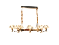 Candeeiro de Teto de Cristal PIBAOGU Asled 829 (dourado)