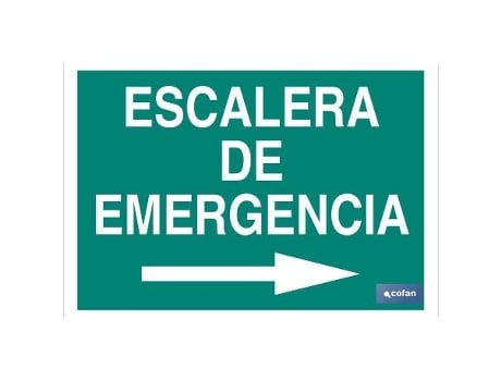 Señal luminiscente 420x297mm. escalera de emergencia