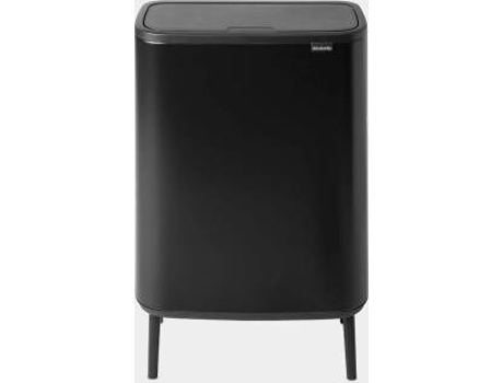 Cubos de Basura BRABANTIA Touch Bin (Negro - 2x30L - 54.5x31. 2x81.5 cm - Inox)