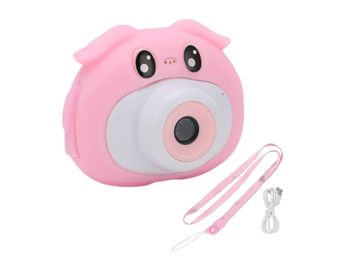 Cámara digital de dibujos animados para niños, mini cámara de vídeo para niñas y niños, ideal para picnics y acampadas. TAISHENGDA (rosa)