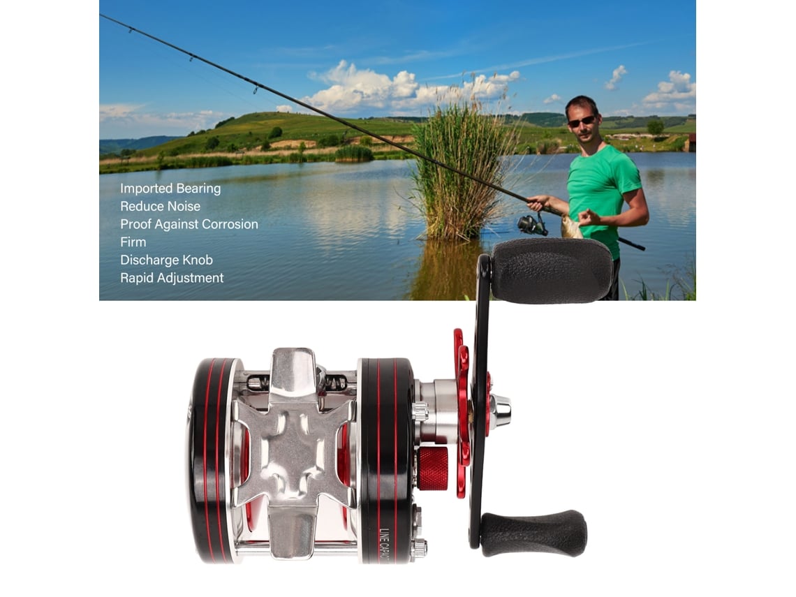 Reel De Pesca Baitcasting De Metal, Carrete Transversal Para Río Y Lago, Izquierdo, Drum Baitcasting Lure Reel